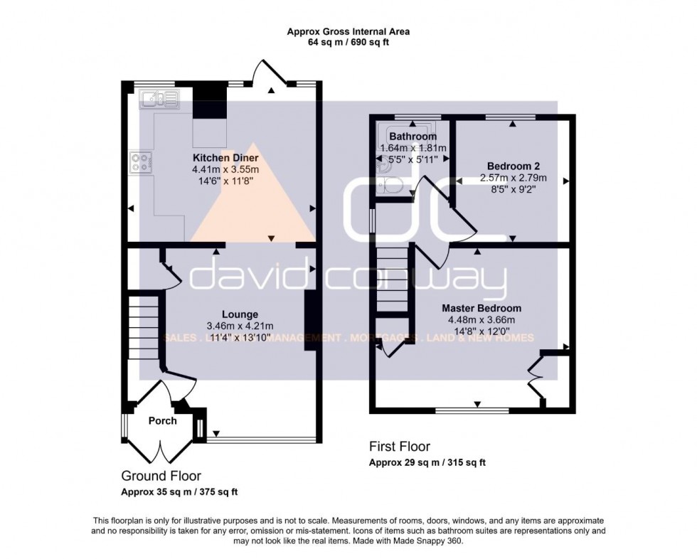 Floorplan for Wood End Gardens, Northolt, UB5 4QH