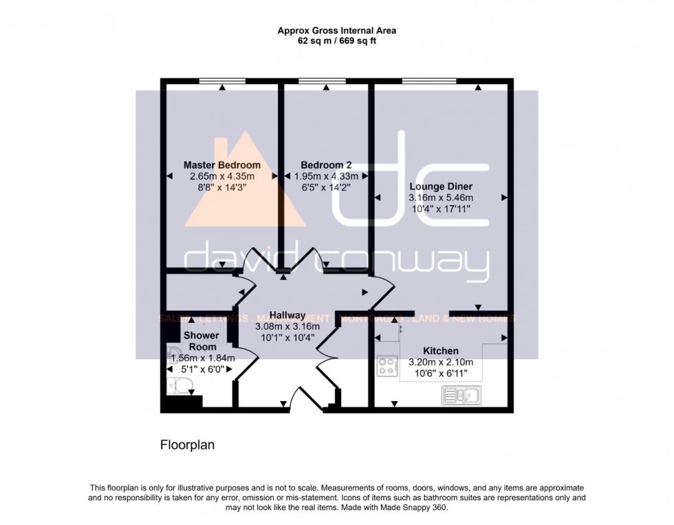 Floorplan for The Greenwoods, 19 Sherwood Road, South Harrow, HA2 8DW