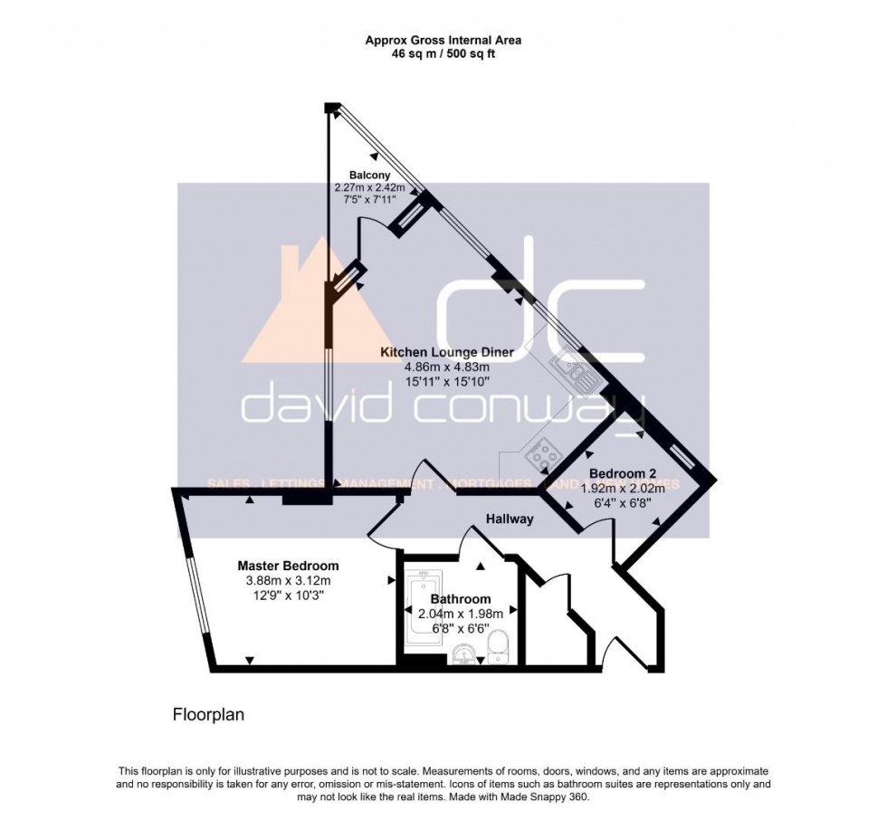 Floorplan for Bridge Court, Stanley Road, South Harrow, HA2 8FE