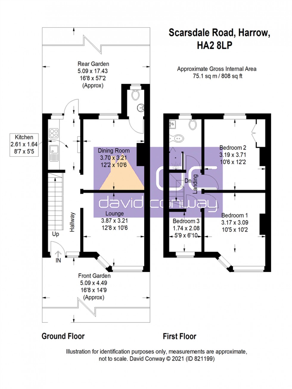 Floorplan for Scarsdale Road, South Harrow HA2 8LP