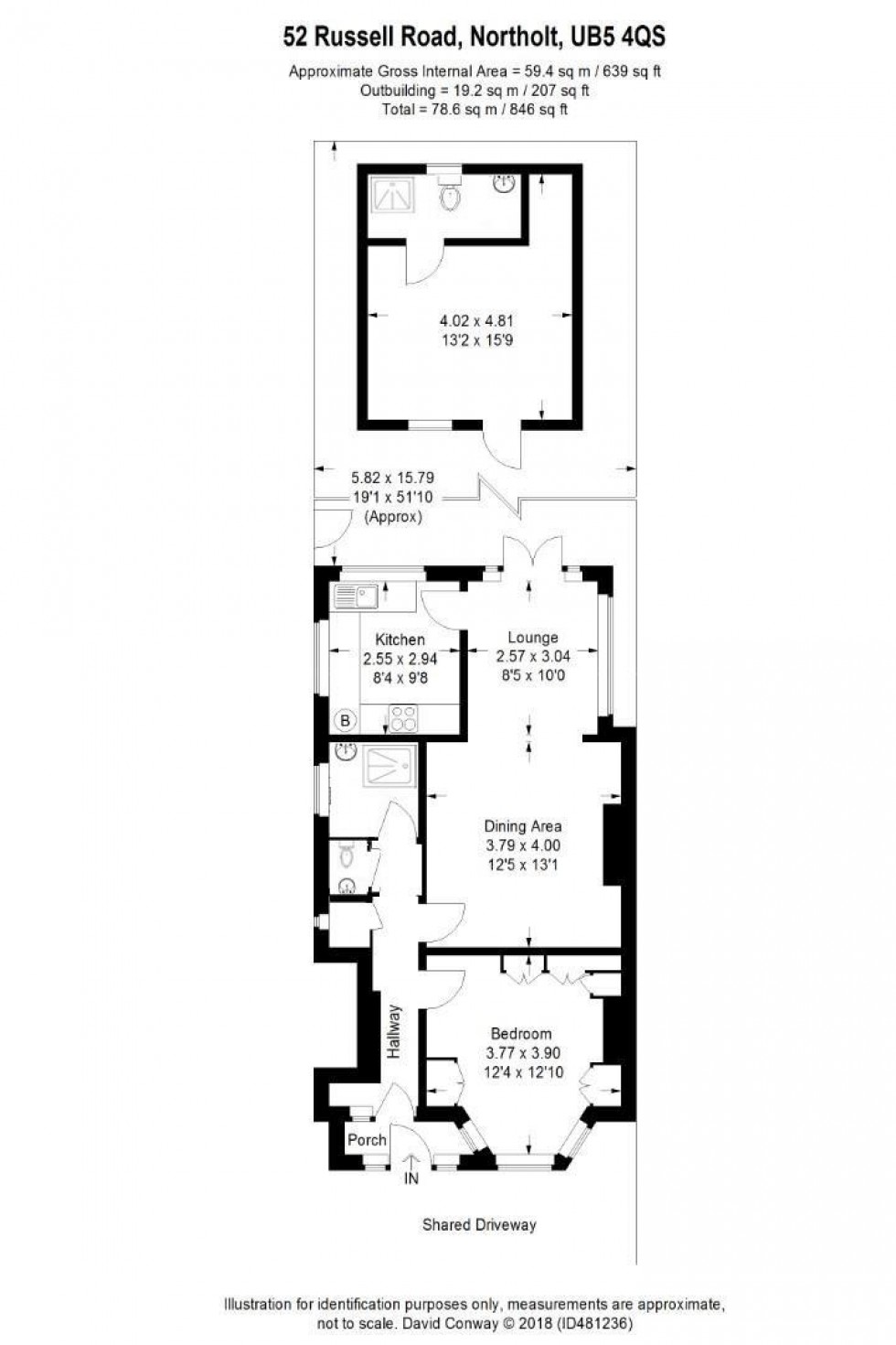 Floorplan for Russell Road, Northolt, UB5 4QS