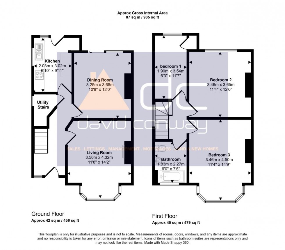 Floorplan for Torrington Drive, South Harrow, HA2 8ND