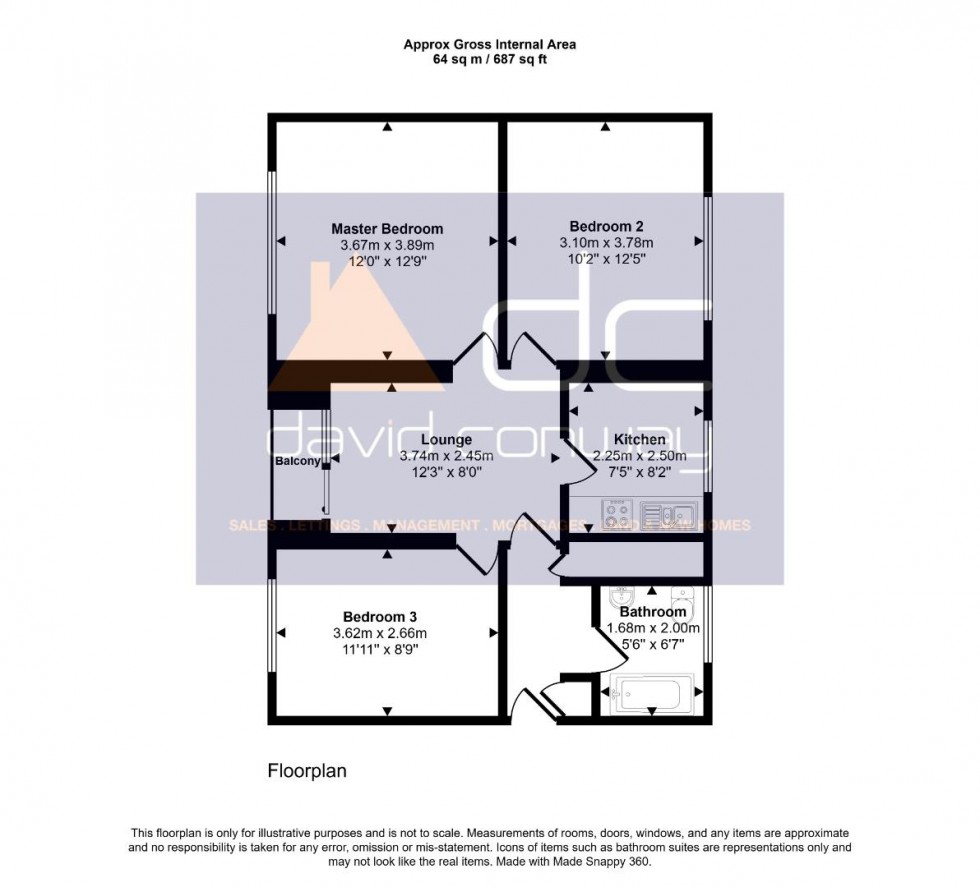 Floorplan for Grange Court, Old Ruislip Road, Northolt, UB5 6QJ