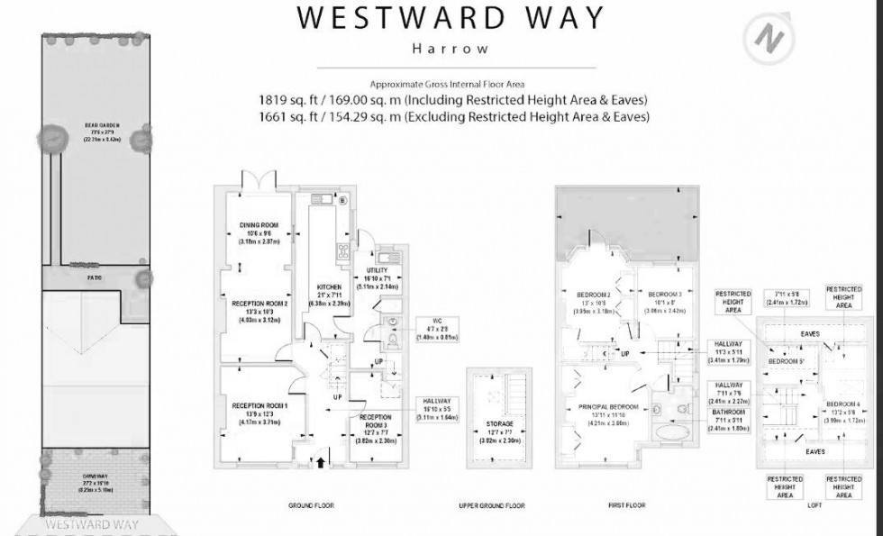 Floorplan for Westward Way, Kenton, Harrow. HA3 0SE